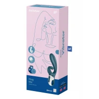 Смарт вібратор-кролик Satisfyer Hug Me Bluegrey, 2 мотори, діаметр 4,2см, широка кліторальна частина — Переглянути зображення 7