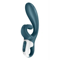 Смарт вібратор-кролик Satisfyer Hug Me Bluegrey, 2 мотори, діаметр 4,2см, широка кліторальна частина — Переглянути зображення 4