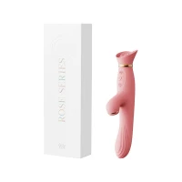 Вібратор з підігрівом та вакуумною стимуляцією клітора Zalo - ROSE Vibrator Strawberry Pink — Переглянути зображення 16