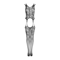 Бодистокинг Obsessive Bodystocking F237 S/M/L, растительное плетение, имитация чулок