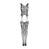 Бодістокінг Obsessive Bodystocking F237 S/M/L, рослинне плетіння, імітація панчіх — Переглянути зображення 5
