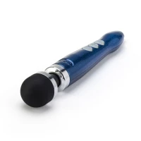 Вібромасажер DOXY Die Cast 3R - Blue Flame, дуже потужний, перезаряджуваний, металевий корпус — Переглянути зображення 2