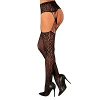 Еротичні колготки-бодістокінг Obsessive Garter stockings S821 S/M/L — Переглянути зображення 2