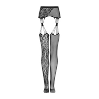 Еротичні колготки-бодістокінг Obsessive Garter stockings S821 S/M/L — Переглянути зображення 6