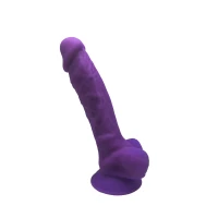 Фалоімітатор SilexD Johnny Purple (MODEL 1 size 7in), двошаровий, силікон+Silexpan, діаметр 3,8 см — Просмотреть изображение 1