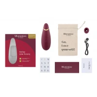 Вакуумний кліторальний стимулятор Womanizer Premium 2 - Bordeaux, функції Autopilot та Smart Silence — Переглянути зображення 6