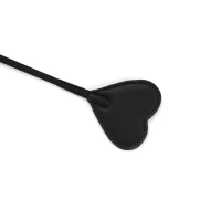 Шльопалка-сердечко Liebe Seele Black Organosilicon Riding Crop, екошкіра — Просмотреть изображение 4