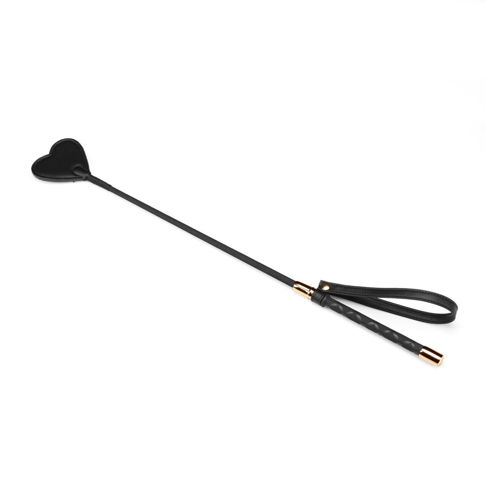 Шлепалка-сердечко Liebe Seele Black Organosilicon Riding Crop, экокожа