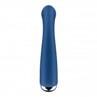 Вибратор с ротацией Satisfyer Spinning G-Spot 1 Blue, плоская площадка для стимуляции точки G