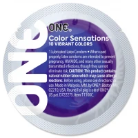 Презерватив ONE Color Sensations Struck by ONE, 1 шт, лавандово-бузковий, гладенький, зі змазкою — Переглянути зображення 2