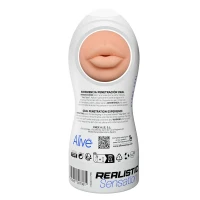 Мастурбатор-ротик Alive Maxi Flex L Oral, реалістичний вхід, рельєфний канал — Переглянути зображення 4