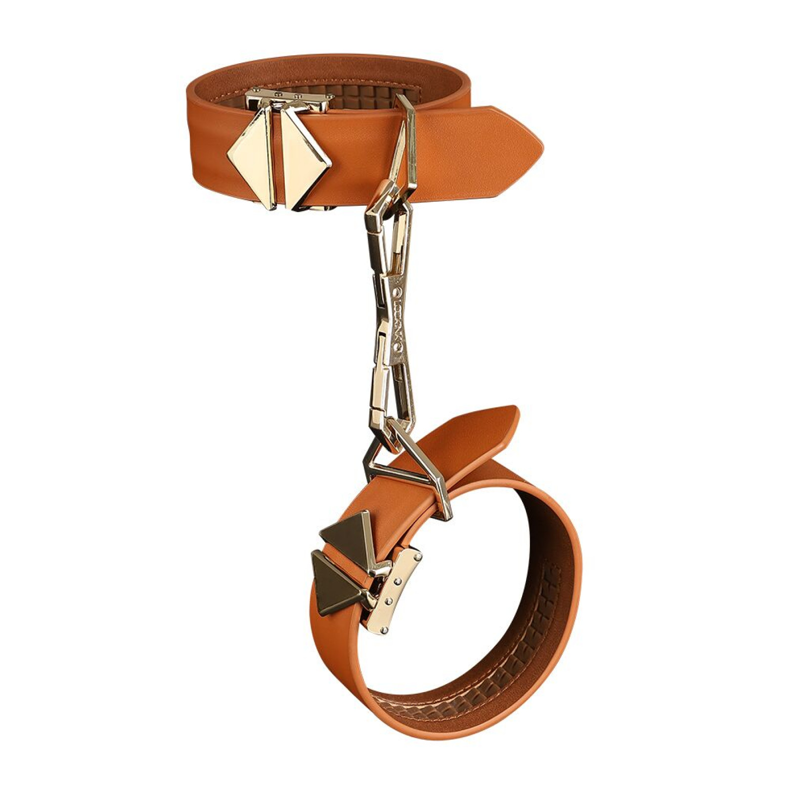 Фіксатори для рук та ніг LOCKINK Wristcuffs/Anklecuffs, коричневі, натуральна шкіра