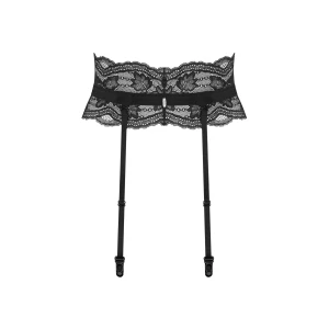 Пояс для панчіх Obsessive Nutris garter belt, M/L, мереживний, з довгими пажами