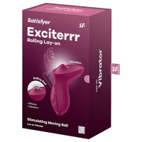 Вибратор для клитора с жемчужной стимуляцией Satisfyer Exciterrr Berry, 2 независимых мотора