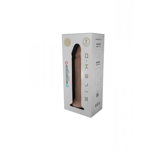 Фалоімітатор SilexD Oscar Flesh (MODEL 2 size 9in) Liquid Silicone, підходить для торса Apollo S і L