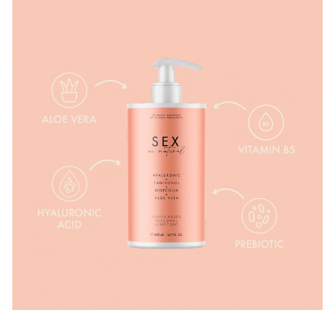 Лубрикант на водній основі Bijoux Indiscrets - Sex au Naturel 500 мл