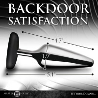 Анальная пробка Master Series Butt Slut Metal & Silicone Butt Plug - Silver Анальная пробка Master Series Butt Slut Metal & Silicone Butt Plug - Silver