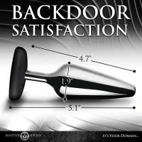 Анальна пробка Master Series Butt Slut Metal &amp; Silicone Butt Plug - Silver — Просмотреть изображение 5