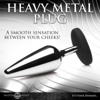 Анальна пробка Master Series Butt Slut Metal &amp; Silicone Butt Plug - Silver — Просмотреть изображение 4