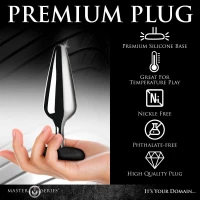 Анальна пробка Master Series Butt Slut Metal &amp; Silicone Butt Plug - Silver — Просмотреть изображение 7