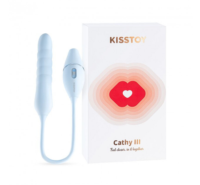 Пульсатор з вакуумним стимулятором KISSTOY Cathy III Light Blue, 5 режимів вакууму, 10 режимів пульсації