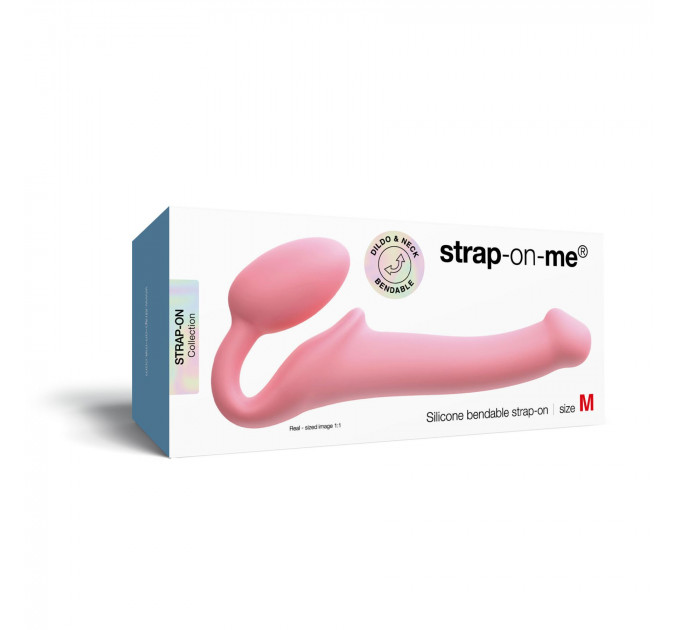 Безремневой страпон Strap-On-Me Rose M, полностью регулируемый, диаметр 3,3см