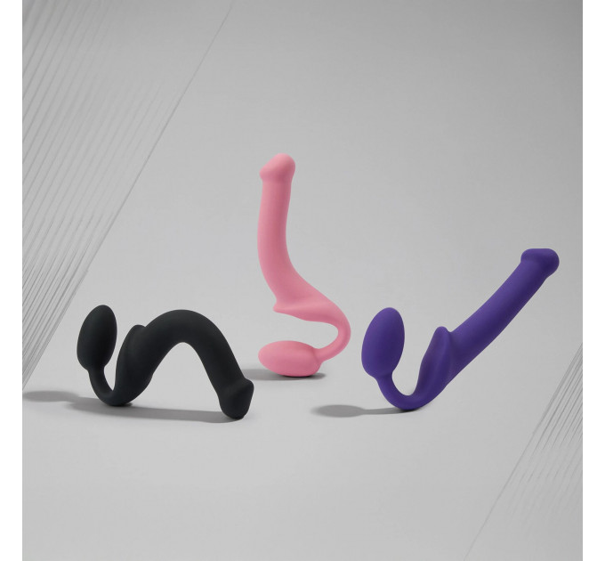 Безремневой страпон Strap-On-Me Rose M, полностью регулируемый, диаметр 3,3см