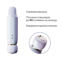 Вакуумний кліторальний стимулятор Zalo Lia Lavender Purple, 3 насадки, 3 режими, різна інтенсивність — Переглянути зображення 3