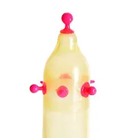 Насадка на член Recare Pink Monster Spike Condom (презерватив з кульками та вусиками) — Просмотреть изображение 2