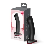 Фалоімітатор Fun Factory MAGNUM Black, дуже гнучкий, довжина 18,3 см, діаметр 3,7 см — Переглянути зображення 4