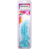 Фэнтезийный фаллоимитатор Doc Johnson Crystal Jellies - Invader Dong 8.5 Inch - Teal — Просмотреть изображение 5
