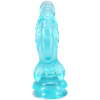 Фэнтезийный фаллоимитатор Doc Johnson Crystal Jellies - Invader Dong 8.5 Inch - Teal — Просмотреть изображение 3