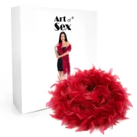 Боа з пір’я Art of Sex, довжина 2 метри, колір червоний — Просмотреть изображение 2