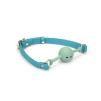 Кляп Liebe Seele Blue Lamb Leather Ball Gag with Velvet Lining