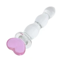 Скляний анальний ланцюжок Gildo Glass Butt Plug Heart Shape No. 35 — Переглянути зображення 4