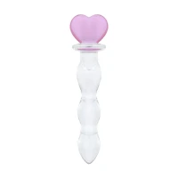 Скляний анальний ланцюжок Gildo Glass Butt Plug Heart Shape No. 35 — Переглянути зображення 2