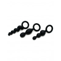 Набор анальных игрушек Satisfyer Plugs black (set of 3) - Booty Call  (м'яте паковання!!!) — Переглянути зображення 3