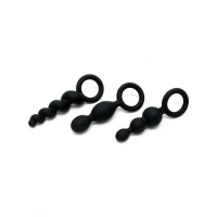 Набор анальных игрушек Satisfyer Plugs black (set of 3) - Booty Call  (м'яте паковання!!!) — Переглянути зображення 4