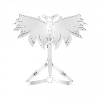 Жіноча портупея Art of Sex - Wings біла L-2XL, екошкіра