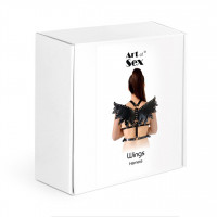 Жіноча портупея Art of Sex - Wings біла L-2XL, екошкіра