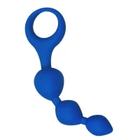 Анальні кульки Alive Triball Blue, силікон, макс. діаметр 2 см — Просмотреть изображение 1