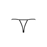 Трусики мереживні з доступом Passion Exclusive VIOLANTE THONG S/M, black — Переглянути зображення 6