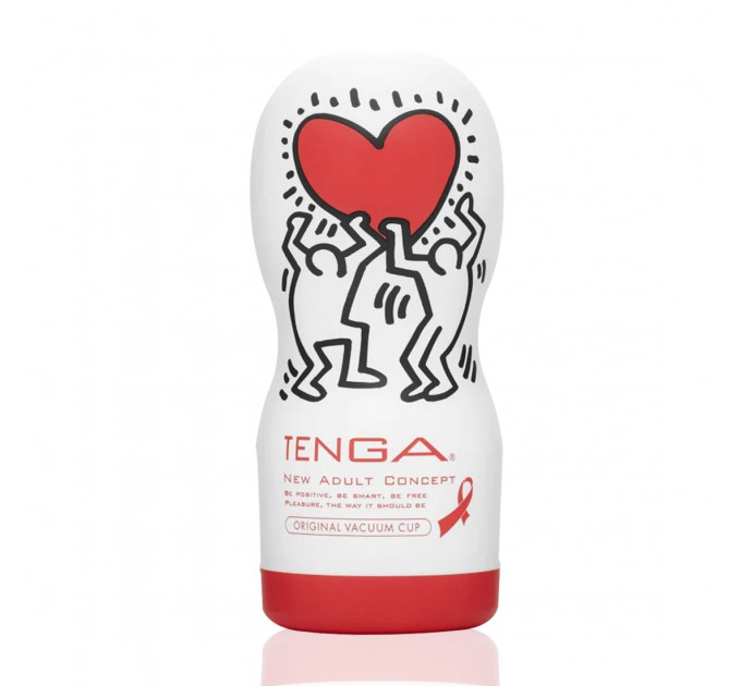 Мастурбатор Tenga Keith Haring Deep Throat Cup (глибоке горло) з вакуумною стимуляцією