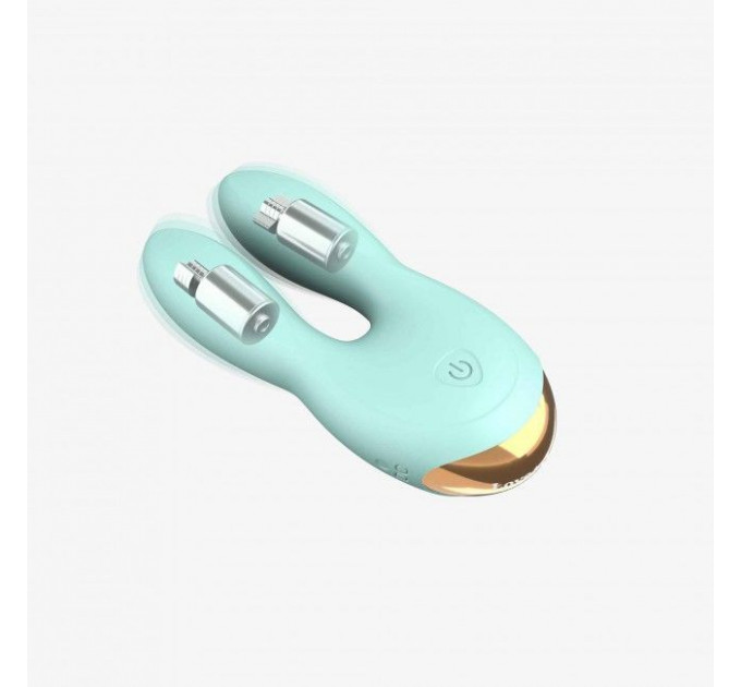 Вибратор-кролик Love To Love Hear Me Menthe с двумя моторчиками и разноцветной LED-подсветкой