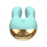 Вібратор-кролик Love To Love Hear Me Menthe з двома моторчиками і різнобарвною LED-підсвіткою — Переглянути зображення 5