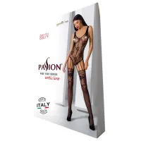 Ажурний бодістокінг з імітацією панчіх Passion BS074 black — Переглянути зображення 6