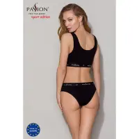 Трусики-сліпи з бавовни та еластаном Passion PS004 PANTIES L, black — Переглянути зображення 7