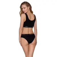 Трусики-сліпи з бавовни та еластаном Passion PS004 PANTIES L, black — Переглянути зображення 4