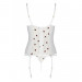 Корсет з підв'язками, стрінги Passion LOVELIA CORSET S/M, white