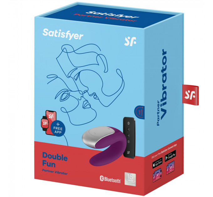 Смарт-вібратор для пар Satisfyer Double Fun (Violet) з пультом ДК